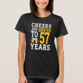 Kaas en bier tot 57 jaar oud Drink 57 jaar T-shirt (Voorkant)