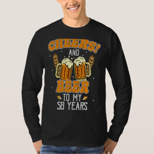 Kaas en bier tot 58 jaar 58e verjaardag t-shirt