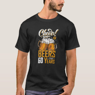 Kaas en bier tot 60 jaar 60e grappige verjaardag P T-shirt