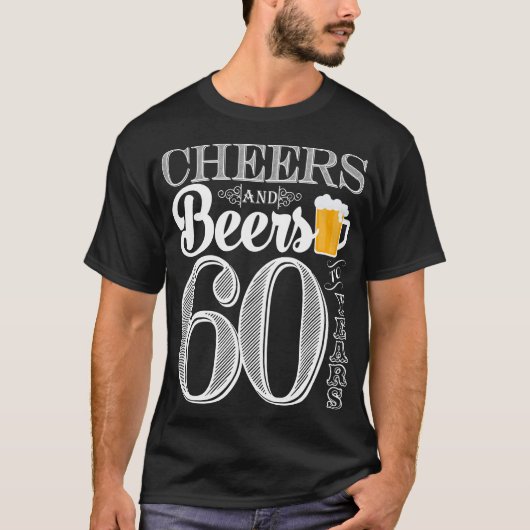 Kaas en bier tot 60 jaar Man T-Shirt (Voorkant)