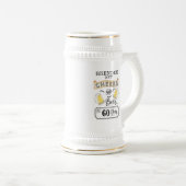 Kaas en bier tot 60 jaar na geboorte Beer Stein Bierpul (Voorkant rechts)