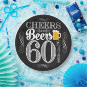 Kaas en bier tot 60 jaar Papier Bord 9" (Feest)