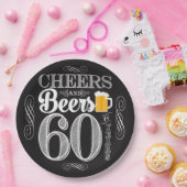 Kaas en bier tot 60 jaar Papier Bord 9" (Feest)