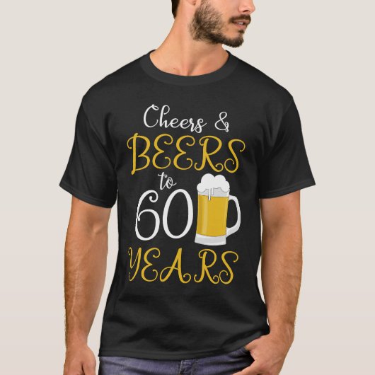 Kaas en bier tot 60 jaar t-shirt (Voorkant)