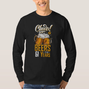 Kaas en bier tot 61 jaar 61e Funny Birthday P T-shirt
