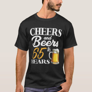 Kaas en bier tot 65 jaar en 65 dagen t-shirt
