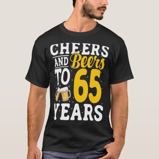 Kaas en bier tot 65 jaar oud Drink 65 jaar T-shirt (Voorkant)