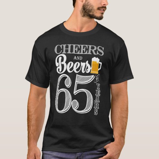 Kaas en bier tot 65 jaar t-shirt (Voorkant)
