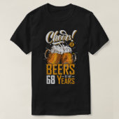 Kaas en bier tot 68 jaar 68e grappigheidsdag P T-shirt (Design voorkant)