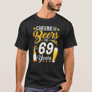 Kaas en bier tot 69 jaar 69e verjaardag Drinki T-shirt