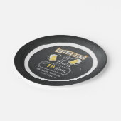 Kaas en bier tot 70 jaar Bord op jaarpapier (Gekanteld)