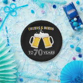 Kaas en bier tot 70 jaar Bord papier (Feest)