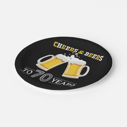 Kaas en bier tot 70 jaar Bord papier (Gekanteld)