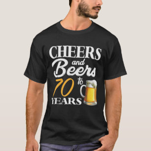 Kaas en bier tot 70 jaar en 70 dagen t-shirt