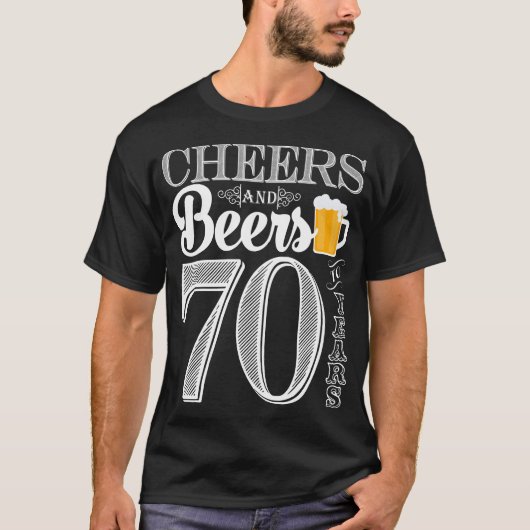 Kaas en bier tot 70 jaar Man T-Shirt (Voorkant)