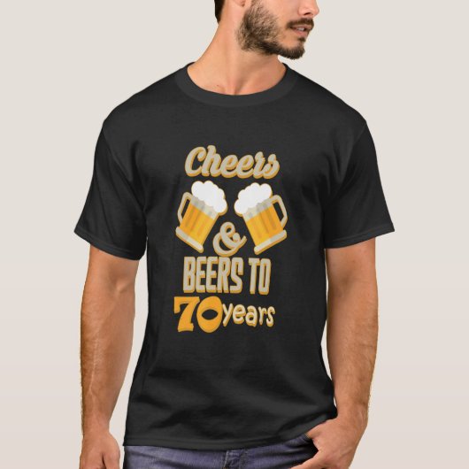 Kaas en bier tot 70 jaar oud t-shirt (Voorkant)