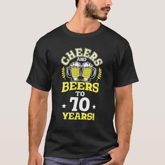 Kaas en bier tot 70 jaar... t-shirt (Voorkant)