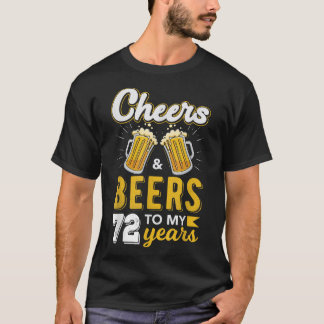 Kaas en bier tot 72 jaar verjaardag t-shirt