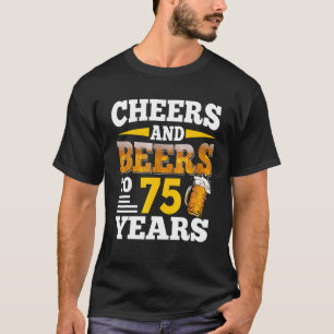 Kaas en bier tot 75 jaar 75e verjaardag bier t-shirt