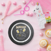 Kaas en bier tot 75 jaar Bord op jaarpapier (Feest)