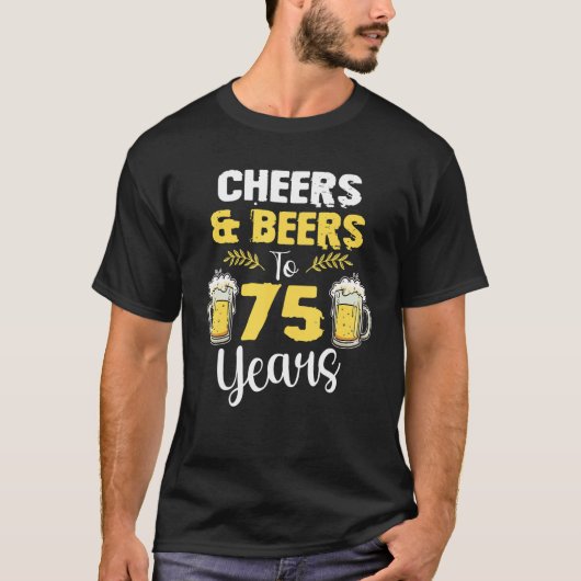 Kaas en bier tot 75 jaar oud Drink bier T-shirt (Voorkant)
