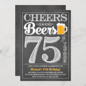 Kaas en bier tot 75 jaar uitnodiging (Voorkant / Achterkant)