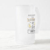 Kaas en bier tot 80 jaar verjaardag matglas bierpul (Voorkant rechts)