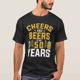 Kaas en bier tot mijn 50-50-jarige Pa T-shirt