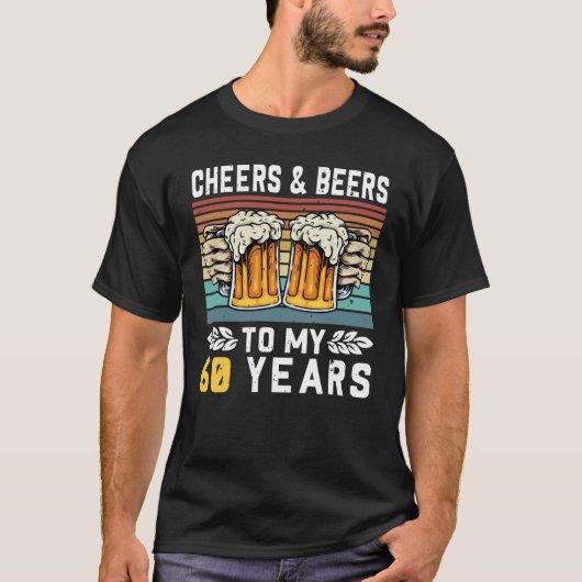 Kaas en bier tot mijn 60e verjaardag 1 t-shirt (Voorkant)