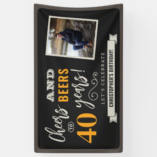 Kaas en bier Verjaardag Foto banner 3x5 (Verticaal)