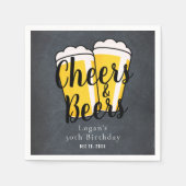 Kaas en bier Volwassendag Chalkboard Servet (Voorkant)