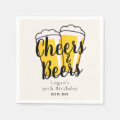 Kaas en bier Volwassendag Cream Servet (Voorkant)