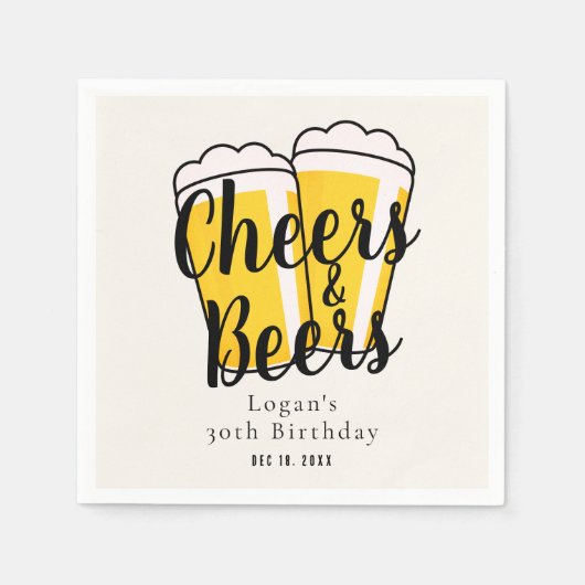 Kaas en bier Volwassendag Cream Servet (Voorkant)