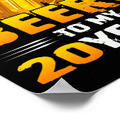 Kaas en bier voor mijn 20e verjaardag cadeau poster (Hoek)