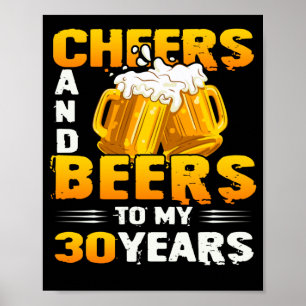 Kaas en bier voor mijn 30e verjaardag cadeau poster