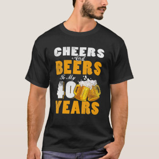 Kaas en bier voor mijn 40-jarige 40ste verjaardag t-shirt