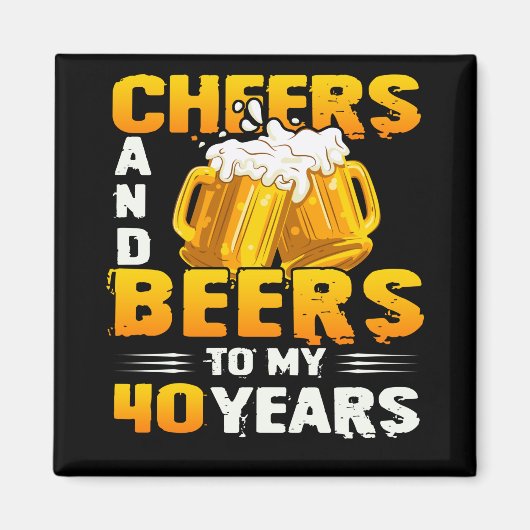 Kaas en bier voor mijn 40-jarige zestigste verjaar magneet (Voorkant)