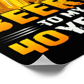 Kaas en bier voor mijn 40-jarige zestigste verjaar poster (Hoek)