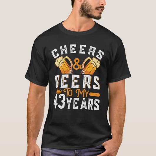 Kaas en bier voor mijn 43-jarige 43e verjaardag 3 t-shirt (Voorkant)