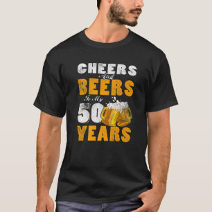 Kaas en bier voor mijn 50-jarige 50e verjaardag t-shirt