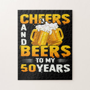 Kaas en bier voor mijn 50-jarige 50ste verjaardag legpuzzel