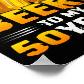 Kaas en bier voor mijn 50-jarige 50ste verjaardag  poster (Hoek)