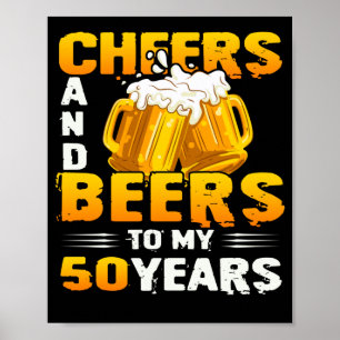Kaas en bier voor mijn 50-jarige 50ste verjaardag poster