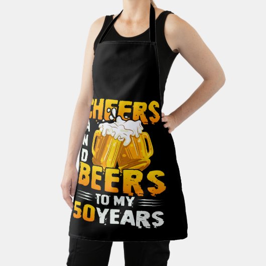 Kaas en bier voor mijn 50-jarige 50ste verjaardag  schort