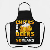 Kaas en bier voor mijn 50-jarige 50ste verjaardag  schort (Voorkant)