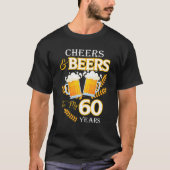Kaas en bier voor mijn 60-jarige 60e verjaardag t-shirt (Voorkant)