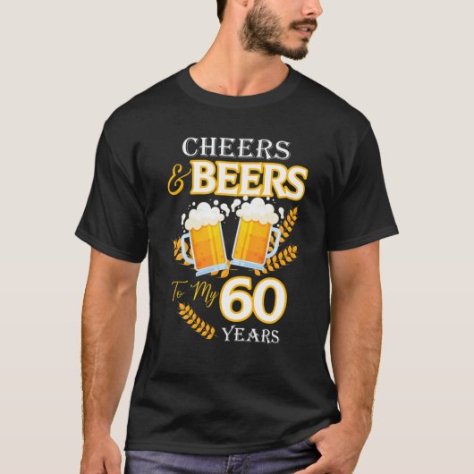 Kaas en bier voor mijn 60-jarige 60e verjaardag t-shirt (Voorkant)