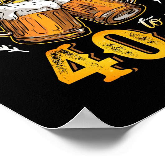 Kaas en bier voor mijn veertigjarige verjaardag poster (Hoek)