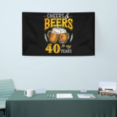 Kaas en bier voor mijn veertigjarige verjaardag spandoek (Beurs)