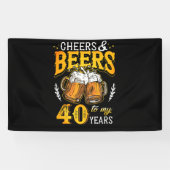 Kaas en bier voor mijn veertigjarige verjaardag spandoek (Horizontaal)